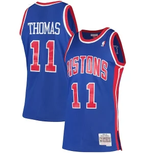 Isiah Thomas Stylish Detroit Pistons 1988/89 Hardwood Classics Swingman Jersey Blue