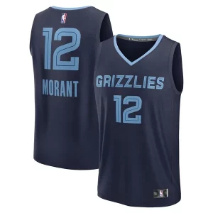 Ja Morant Memphis Grizzlies Fast Break Replica Player Unique Jersey Icon Edition Navy