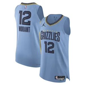 Ja Morant Memphis Grizzlies Jordan Brand Authentic Player Jersey Statement Edition Unique Light Blue