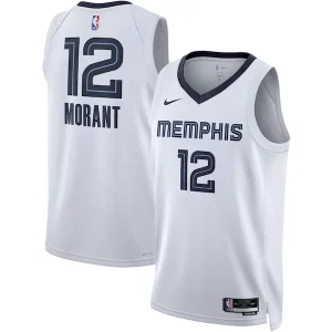 Ja Morant Memphis Grizzlies Nike Unisex Swingman Jersey Stylish Association Edition White/Navy