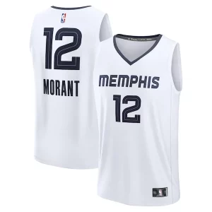 Ja Trendy Morant Memphis Grizzlies Fast Break Replica Player Jersey Association Edition White