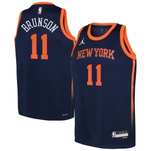 Jalen Brunson New York Knicks Jordan Brand Youth Trendy Swingman Jersey Statement Edition Navy