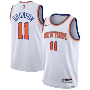 Jalen Brunson New York Knicks Nike Premium Youth Association Swingman Jersey White