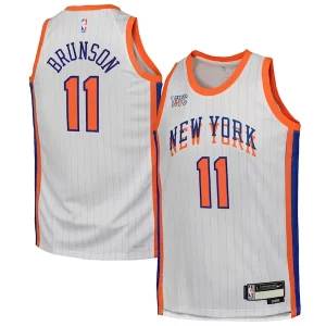 Jalen Brunson New York Knicks Nike Youth 2024/25 Swingman Player Jersey City Edition Gorgeous White