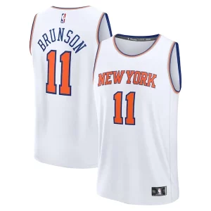 Jalen Brunson New York Unique Knicks Youth Fast Break Replica Player Jersey Association Edition White