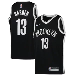 James Harden Brooklyn Nets Nike Youth 2021/22 Diamond Swingman Jersey Stylish Icon Edition Black