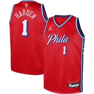 James Harden Philadelphia 76ers Jordan Trendy Brand Youth Swingman Jersey Statement Edition Red