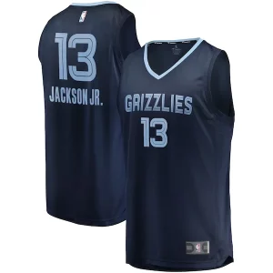 Jaren Eye - catching Jackson Jr. Memphis Grizzlies Replica Fast Break Jersey Navy Icon Edition