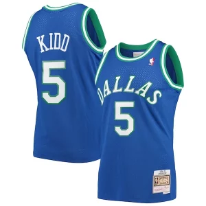 Jason Kidd Dallas Mavericks 1994/95 Hardwood Classics Swingman Eye - catching Jersey Blue