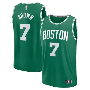 Jaylen Brown Boston Eye - catching Celtics Fast Break Replica Player Jersey Icon Edition Kelly Green