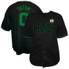Jayson Tatum Boston Celtics Gorgeous Profile Big & Tall Name & Number Button Up Jersey Black