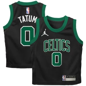 Jayson Tatum Boston Celtics Jordan Brand Preschool 2022/23 Replica Jersey Statement Elegant Edition Black