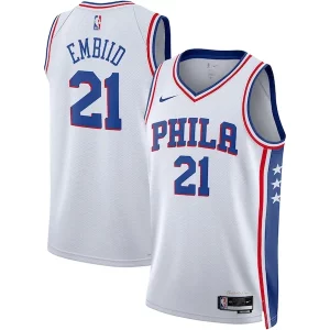 Joel Embiid Fabulous Philadelphia 76ers Nike Unisex Swingman Jersey Association Edition White/Royal