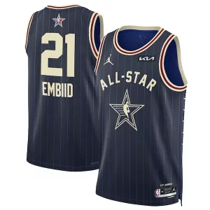 Joel Embiid Jordan Brand Unisex 2024 NBA All Star Game Elegant Swingman Jersey Navy