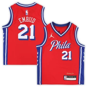 Joel Embiid Philadelphia 76ers Fabulous Jordan Brand Preschool 2022/23 Replica Jersey Statement Edition Red