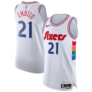 Joel Embiid Philadelphia 76ers Nike 2024/25 Authentic Player Gorgeous Jersey City Edition White