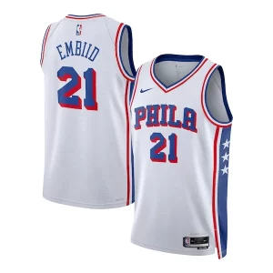 Joel Embiid Philadelphia 76ers Nike Chic Youth Swingman Jersey Association Edition White