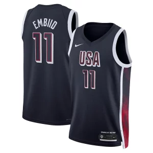 Joel Embiid Unisex Nike Men's USA Basketball Eye - catching 2024 Swingman Player Jersey Navy