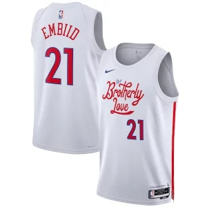 Joel Stylish Embiid Philadelphia 76ers Nike Unisex 2022/23 Swingman Jersey City Edition White