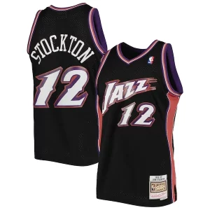 John Stockton Utah Jazz 1998/99 Hardwood Classics Swingman Jersey Black Stylish