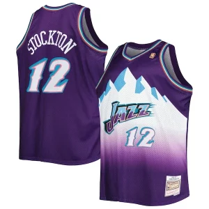 John Stockton Utah Jazz Big & Tall Hardwood Trendy Classics 1996/97 Swingman Jersey Purple