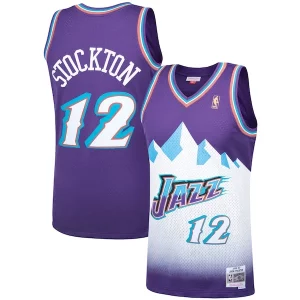 John Stockton Utah Jazz Hardwood Premium Classics Swingman Jersey Purple