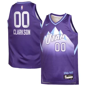 Jordan Clarkson Elegant Utah Jazz Nike Youth 2024/25 Swingman Player Jersey City Edition Purple