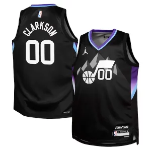 Jordan Clarkson Utah Jazz Jordan Elegant Brand Youth Swingman Jersey Statement Edition Black