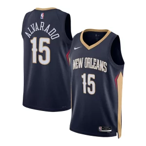 Jose Alvarado New Orleans Pelicans Elegant Nike Unisex Swingman Jersey Association Edition Navy