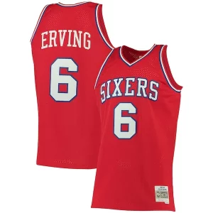 Julius Erving Philadelphia 76ers 1982/83 Big & Tall Hardwood Classics Swingman Jersey Red Gorgeous