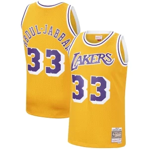 Kareem Abdul Jabbar Los Fabulous Angeles Lakers Hardwood Classics Swingman Jersey Gold/Purple