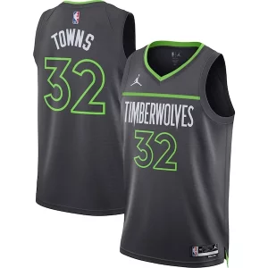 Karl Anthony Towns Minnesota Fabulous Timberwolves Jordan Brand Unisex Swingman Jersey Statement Edition Charcoal