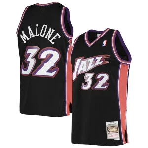 Karl Malone Utah Jazz 2001/02 Hardwood Classics Fabulous Swingman Jersey Black