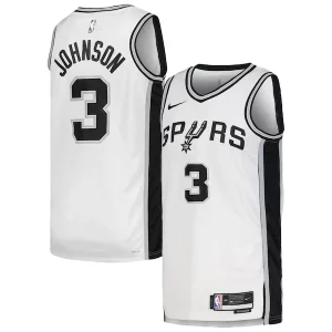 Keldon Gorgeous Johnson San Antonio Spurs Nike Unisex Swingman Jersey Association Edition White/Black