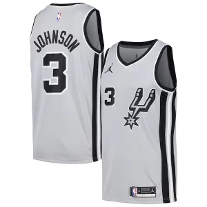 Keldon Johnson San Antonio Spurs Nike Swingman Player Jersey Statement Fabulous Edition Silver