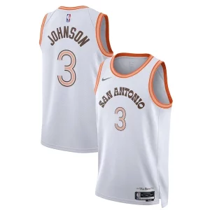 Keldon Johnson San Antonio Spurs Nike Unisex Trendy 2023/24 Swingman Jersey White City Edition