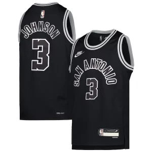 Keldon Johnson San Gorgeous Antonio Spurs Nike Youth 2022/23 Swingman Jersey Classic Edition Black