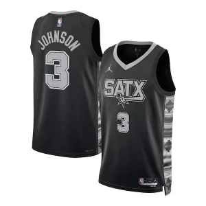 Keldon Johnson Stylish San Antonio Spurs Jordan Brand Unisex Swingman Jersey Statement Edition Black
