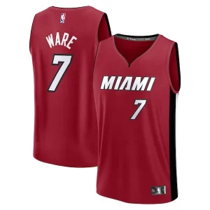 Kel'el Ware Miami Heat Youth Gorgeous Fast Break Player Jersey Statement Edition Red