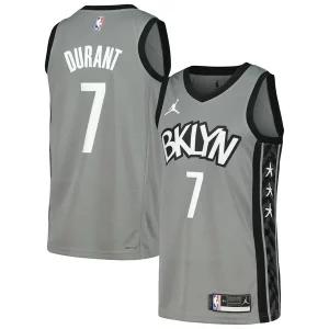 Kevin Durant Brooklyn Nets Nike Swingman Player Jersey Statement Edition Stylish Gray/Blue