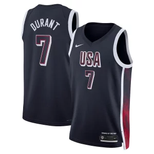 Kevin Durant USA #7 Nike 2024 Swingman Player Jersey Navy Premium
