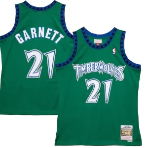 Kevin Garnett Minnesota Timberwolves 1997/98 Hardwood Classics Fabulous Reload 2.0 Swingman Jersey Green