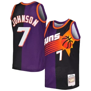 Kevin Johnson Phoenix Suns Hardwood Classics 1996/97 Elegant Split Swingman Jersey Purple/Black
