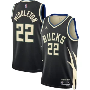 Khris Middleton Milwaukee Bucks Jordan Brand Unisex Swingman Jersey Stylish Statement Edition Black