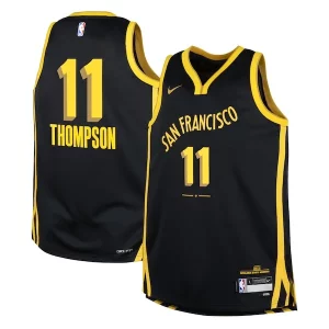 Klay Thompson Golden State Warriors Nike Chic Youth Swingman Replica Jersey City Edition Black