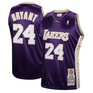 Kobe Bryant Los Angeles Lakers Hall of Fame Class Unique of 2020 #24 Authentic Hardwood Classics Jersey Purple/Gold