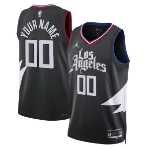 LA Clippers Jordan Brand Unisex 2022/23 Swingman Custom Jersey Statement Edition Black Trendy