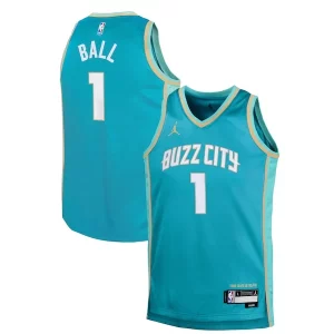 LaMelo Ball Charlotte Hornets Jordan Brand Youth Swingman Replica Jersey Elegant City Edition Teal