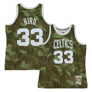 Larry Bird Boston Celtics Hardwood Classics Fabulous 1985/86 Ghost Green Swingman Jersey Camo