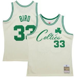 Larry Bird Gorgeous Boston Celtics Chainstitch Swingman Jersey Cream